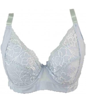 Bras Women Lightweight Plus Size Coverage Lace Push-Up Everyday Bra - Lightgrey - C818T7TCS2W