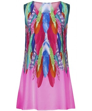 Camisoles & Tanks Women's Boho Maxi Party Cocktail Beach Dress Sundress Camisole Tank Dress - T-a4 - C418X6IZQMI