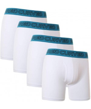 Boxer Briefs Men's Cotton 5" Inseam Performance Underwear Boxer Trunk Open Fly Gift Pack - White - CP18AH4Q8Z3