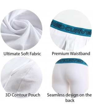 Boxer Briefs Men's Cotton 5" Inseam Performance Underwear Boxer Trunk Open Fly Gift Pack - White - CP18AH4Q8Z3