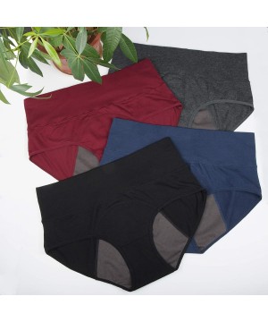 Panties Womens Menstrual Period Panties Super Soft Protective Briefs Underwear - 4 Color With Dark Lining - CV18TKY4GDL