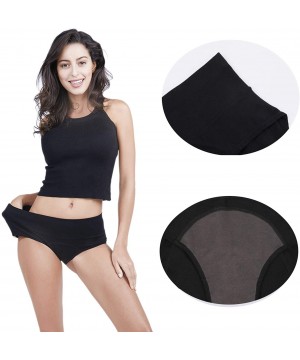 Panties Womens Menstrual Period Panties Super Soft Protective Briefs Underwear - 4 Color With Dark Lining - CV18TKY4GDL