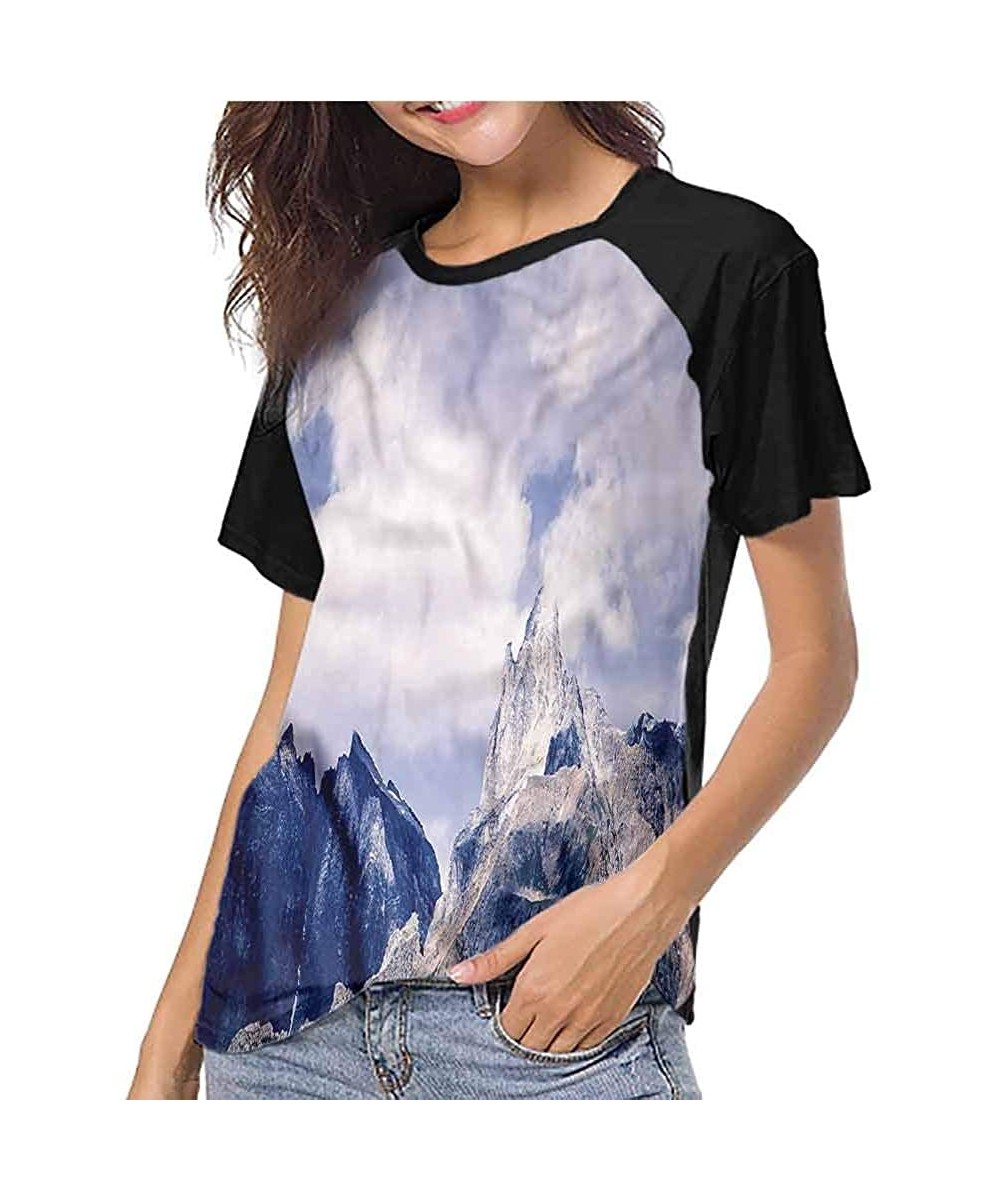 Tops Airplane Casual Tops Tees Pop Art Retro Voyage Short Sleeve Casual Tops Tees - Gold - CT196RHEDY8