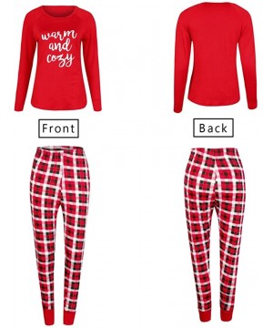 Sets Matching Christmas Pajamas for Family Tops and Bottoms for Men Women and Youth PJS Long Sleeve Sleepwear Mom red - C0192...