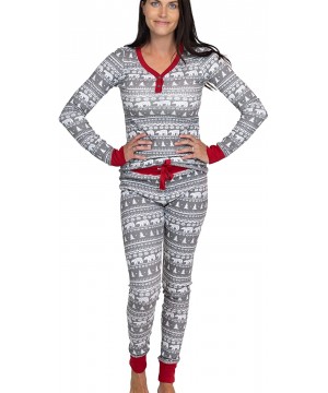 Sets Women's Thermal Pajamas- Cozy and Cute Pajamas for Adults - Nordic Bear Pajama Set - CD197A44OIY