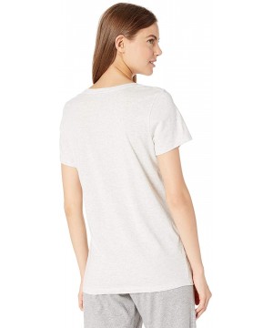 Tops Women's Short Sleeve Scoop Neck Sleep Tee - White Sand Heather - Every Day is a Holiday - CL18NRR583Y