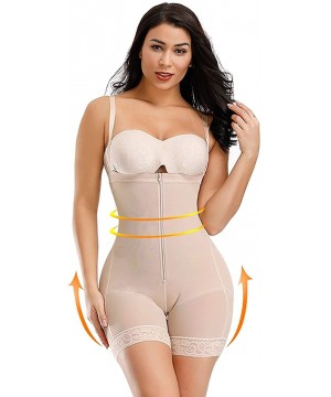 Shapewear Women Waist Trainer Bodysuit Double Slim Full Body Shapewear Breathable Smooth Corset - 054-Apricot - CA1996WO9DQ