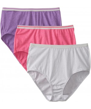 Panties Women's 3 Pack Heather Brief Panties - Assorted - CG11IVRZTFR