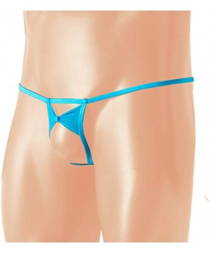 G-Strings & Thongs Men's Thong Underwear Hot Men Low-Waisted Cotton Swimming Jockstrap Briefs One Size Fit All - B-black1 - C...