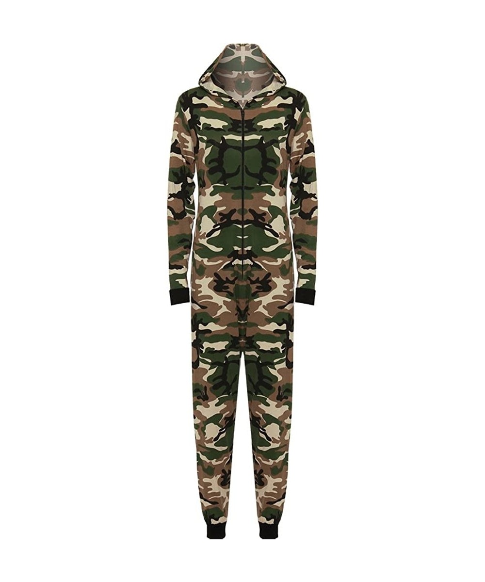 Sets WOMEN ONESIE FASHION PRINTED PLAYSUIT HOODED LADIES JUMPSUIT ROMPER - Camouflage - CO12O0M18XD