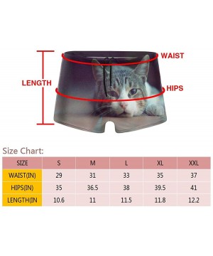 Boxers High Definition Cat Men's Boxer Shorts Printed Surf Boxer Shorts Pants Soft and Comfortable Quick Dry - Black - C519DY...