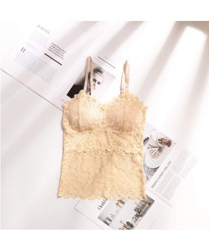 Camisoles & Tanks Women's Lace Cami Stretch Lace Cami Breathable Lace Bralette Top for Women Girls Sports Daily Favor - Beige...