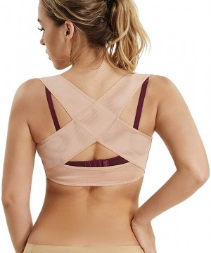 Shapewear Chest Brace Up for Women Posture Corrector Shapewear Vest Tops Bra Support Shaper - Beige - CW18SZ08LNQ