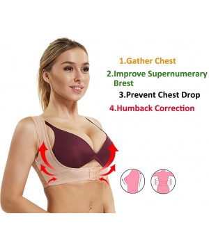 Shapewear Chest Brace Up for Women Posture Corrector Shapewear Vest Tops Bra Support Shaper - Beige - CW18SZ08LNQ