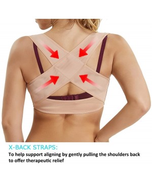 Shapewear Chest Brace Up for Women Posture Corrector Shapewear Vest Tops Bra Support Shaper - Beige - CW18SZ08LNQ