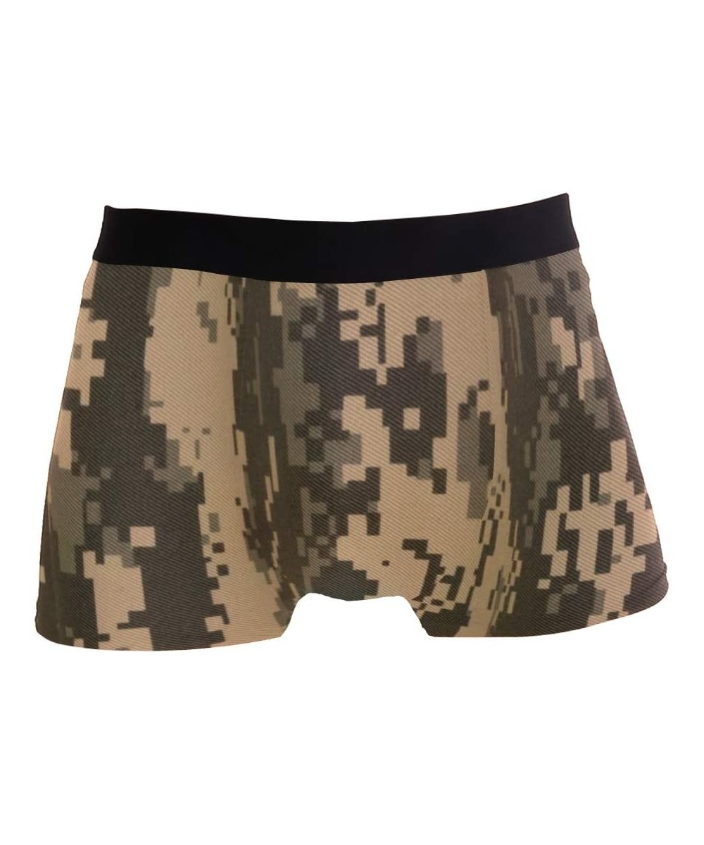 Boxer Briefs Linen-Camouflage Men's Sexy Boxer Briefs Stretch Bulge Pouch Underpants Underwear - Linen-camouflage - CQ18N95LK3I