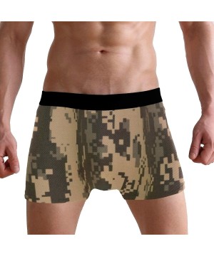 Boxer Briefs Linen-Camouflage Men's Sexy Boxer Briefs Stretch Bulge Pouch Underpants Underwear - Linen-camouflage - CQ18N95LK3I