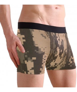 Boxer Briefs Linen-Camouflage Men's Sexy Boxer Briefs Stretch Bulge Pouch Underpants Underwear - Linen-camouflage - CQ18N95LK3I