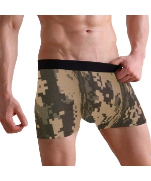 Boxer Briefs Linen-Camouflage Men's Sexy Boxer Briefs Stretch Bulge Pouch Underpants Underwear - Linen-camouflage - CQ18N95LK3I