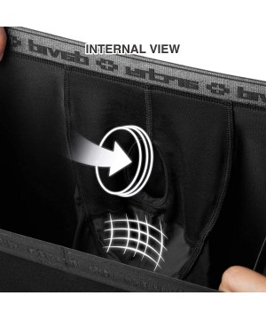 Trunks Men's Dual Pouch Underwear Micro Modal Trunks Separate Pouches with Fly 4 Pack - Black - CW18M5MCZZ3