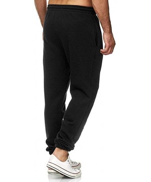 Thermal Underwear Men Fleece Jogger Pants Casual Solid Sweatpants Drawstring Lightweight Slacks Trousers for Gym Running Athl...