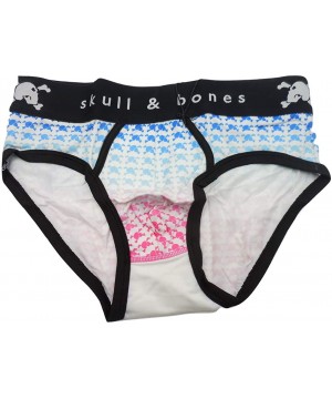 Briefs Skull & Bones Men's Briefs - White Ombre Print - C6196MQTNEZ