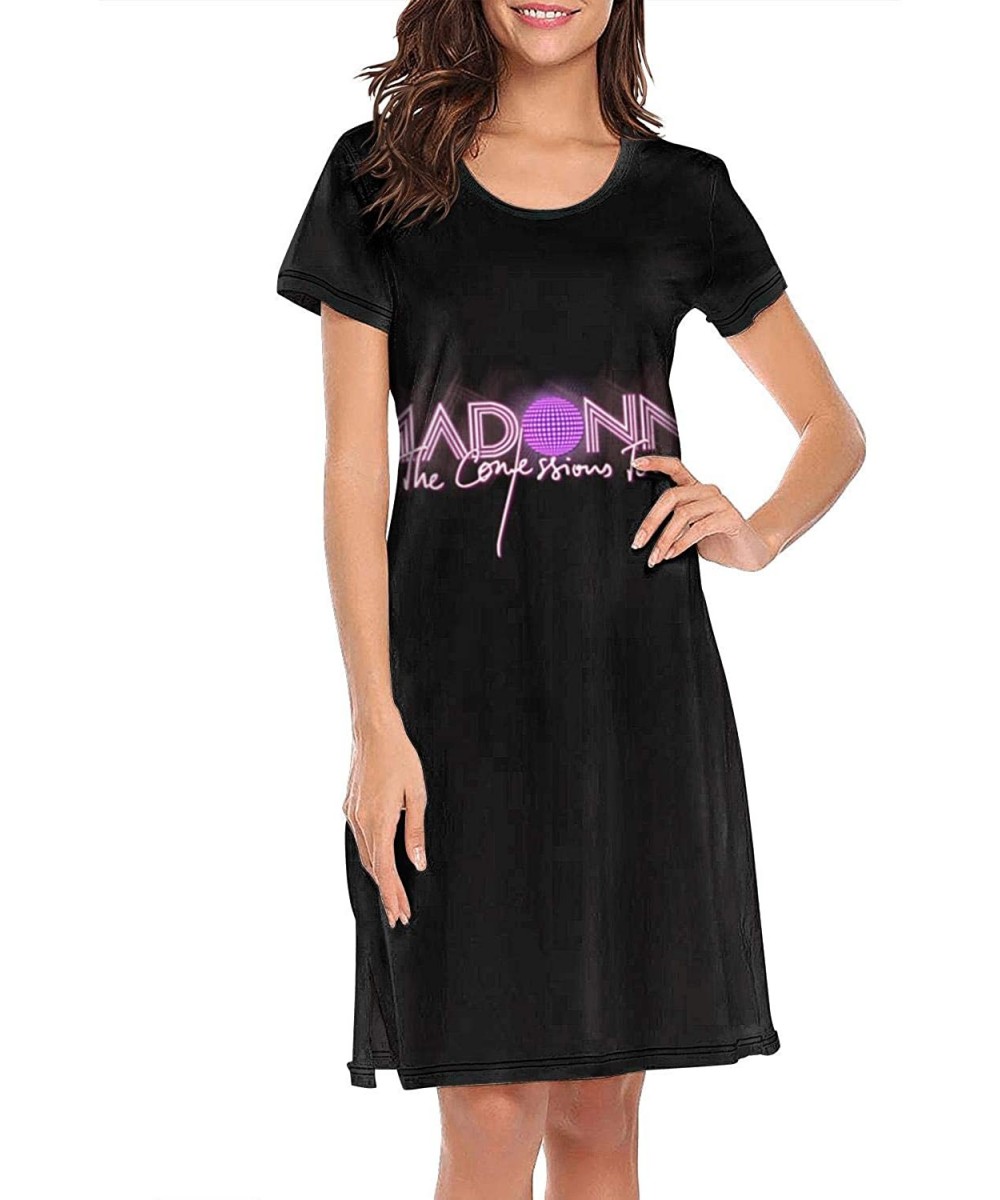 Nightgowns & Sleepshirts Madonna-Bay-City- Soft Nightgowns Long Nightdress Sleepshirts Sleepwear for Women Girls - White-61 -...