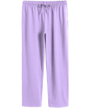 Bottoms Women's Cotton Pajama Pants - Purple - CX18UW7QNDZ