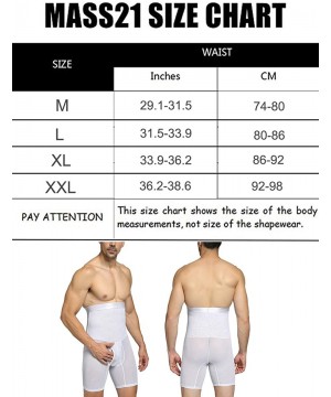 Shapewear Men's Shapewear High Waist Tummy Leg Control Briefs Anti-Curling Slimming Body Shaper - White-steel-bones - C81920Z...