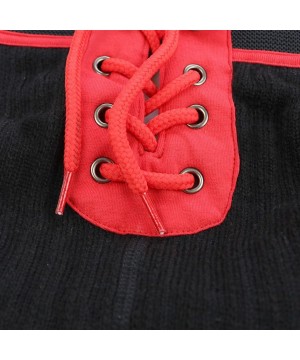 Briefs Men's Backless Bikini Lace Up Jockstrap Sports Underwear Bulge Pouch Shorts Jock Athletic Supporter - Red - CG1855ENKGN