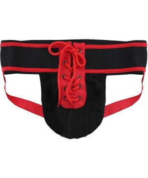 Briefs Men's Backless Bikini Lace Up Jockstrap Sports Underwear Bulge Pouch Shorts Jock Athletic Supporter - Red - CG1855ENKGN