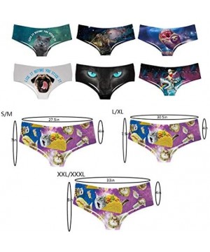 Panties Women's Panties Underwear Shorts 3D Printed Sexy Animal Pattern Sleep and Casual Stretch Super XXX-Large Size Multi-P...