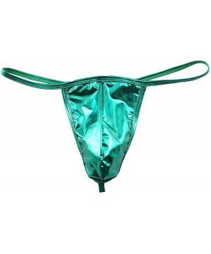 G-Strings & Thongs Men's Low Rise Bulge Pouch G-String Thongs Jockstraps Bikini Briefs Underwear - Green - C7197RO8YXS