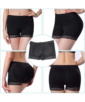 Shapewear Butt Lifter Hip Enhancer Pads Shapewear Shorts- Padded Underwear for Women- Fake Buttock Hip Lace Boyshort Panties ...