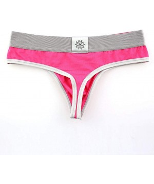 G-Strings & Thongs Underwear for Men- Men's Sexy Thong Underwear Low Rise Bikini T-Back G-String - Hot Pink - CP196EYZTNZ