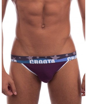 G-Strings & Thongs Mens Underwear Jockstrap Bikini- Hip-Up Jocks- Australian Desert Graphics - Purple - C2115O3SFXT