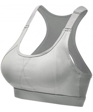 Bras Women's Sports Bras Women's Freedom Seamless Racerback Sport Bra - Gray - CP1965INWHW