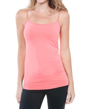 Camisoles & Tanks Women's Contemporary Long Basic Camisole - Coral - CB12DLMHAM5