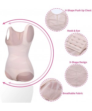 Shapewear Seamless Target Firm Tummy Control Shapewear Bodysuit Open Bust Full Body Shaper for Dresses - Beige - C218WY6MKYY