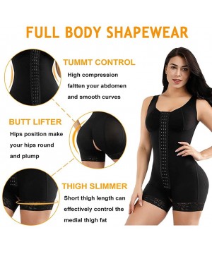 Shapewear Tummy Control Butt Lifter Shapewear for Women Thigh Slimmer Firm Control Body Shaper Full Body High Waist Bodysuit ...