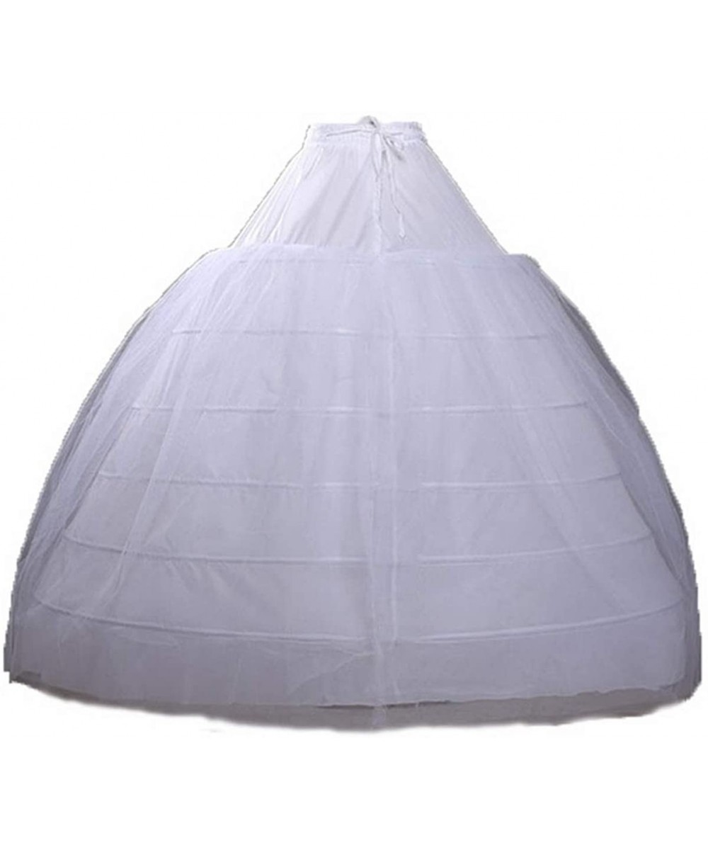 Slips Women's Wedding Petticoat for Bridal Dress Floor Length Underskirt Half Slips Crinoline - White 4 - C8196OO8YYA