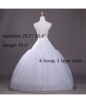 Slips Women's Wedding Petticoat for Bridal Dress Floor Length Underskirt Half Slips Crinoline - White 4 - C8196OO8YYA