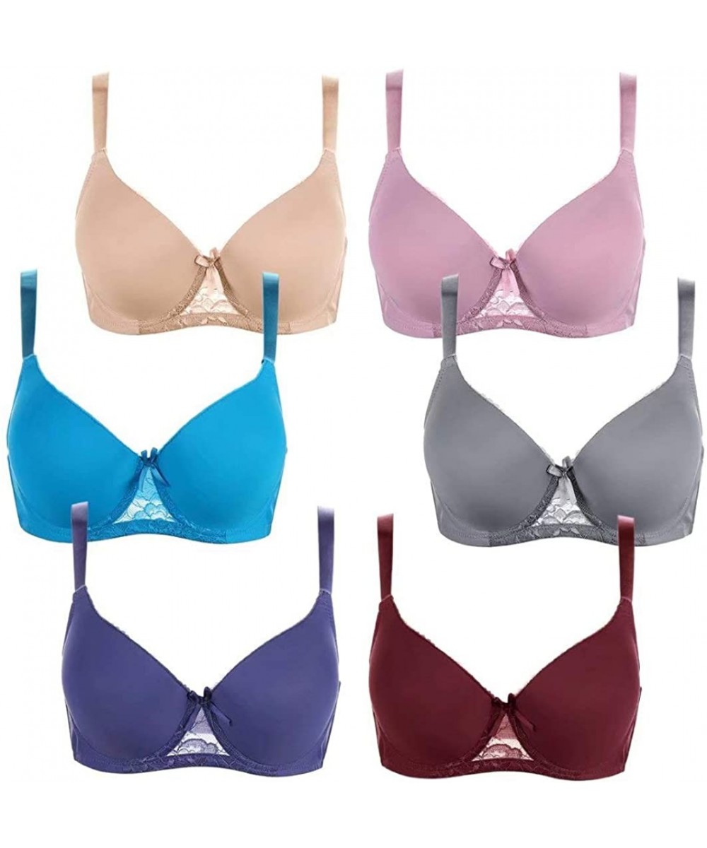 Bras Bra Women Underwire Bra Set Women's Full Cup 6 Pack Bra - 98024 - CQ193XSAC0W