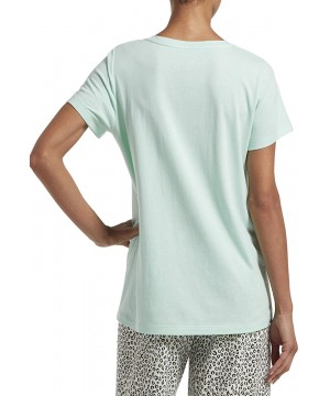 Tops Women's Short Sleeve V-Neck Sleep - Brook Green - CW193QIAI6M