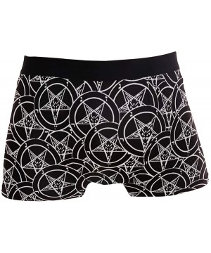 Boxer Briefs Satanic Sigil Baphomet Pentagram Men's Sport Boxer Brief Breathable Underwear - CQ18A2N29Q8