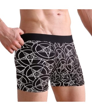 Boxer Briefs Satanic Sigil Baphomet Pentagram Men's Sport Boxer Brief Breathable Underwear - CQ18A2N29Q8