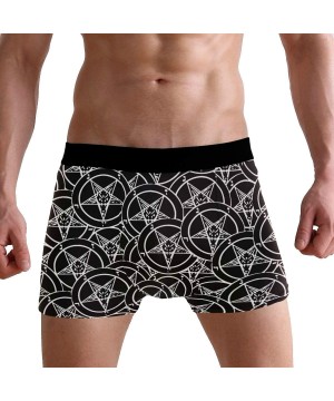 Boxer Briefs Satanic Sigil Baphomet Pentagram Men's Sport Boxer Brief Breathable Underwear - CQ18A2N29Q8