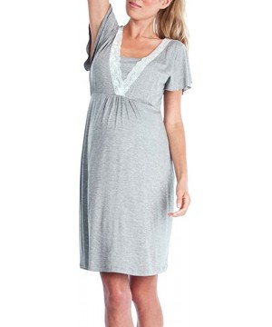 Nightgowns & Sleepshirts 2019 Womens Delivery/Labor/Maternity/Nursing Nightgown Sleepwear Pregnancy Gown for Hospital Breastf...