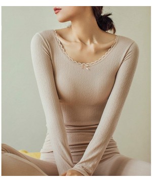 Thermal Underwear Female Pyjamas Set Seamless Body Thermal Underwear Women's Sleepwear Suit Bottoming Slim Winter Home Clothi...