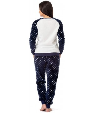 Sets Long Sleeve Fleece Pajama Set for Women with Reversible Sequin Heart - CG18XY96706